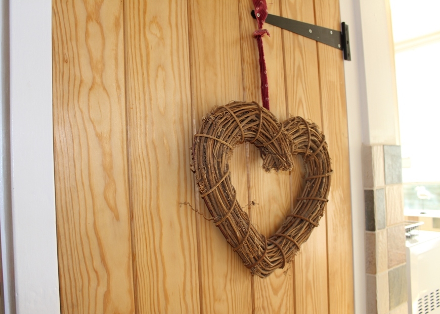 Heart on door